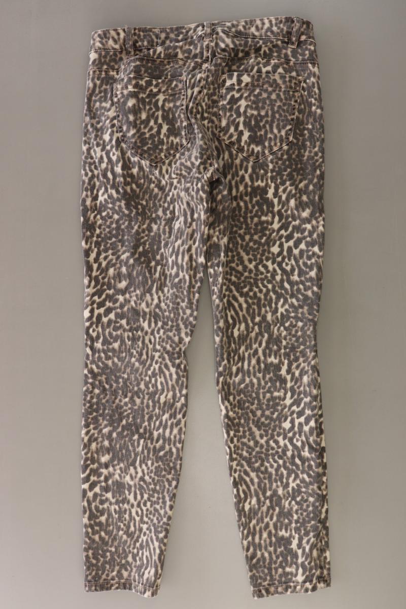 Taifun Five-Pocket-Hose Gr. 34 mit Tierdruck neuwertig braun aus Baumwolle