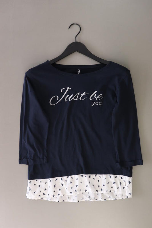 Jean Pascale Shirt Gr. S 3/4 Ärmel blau aus Baumwolle