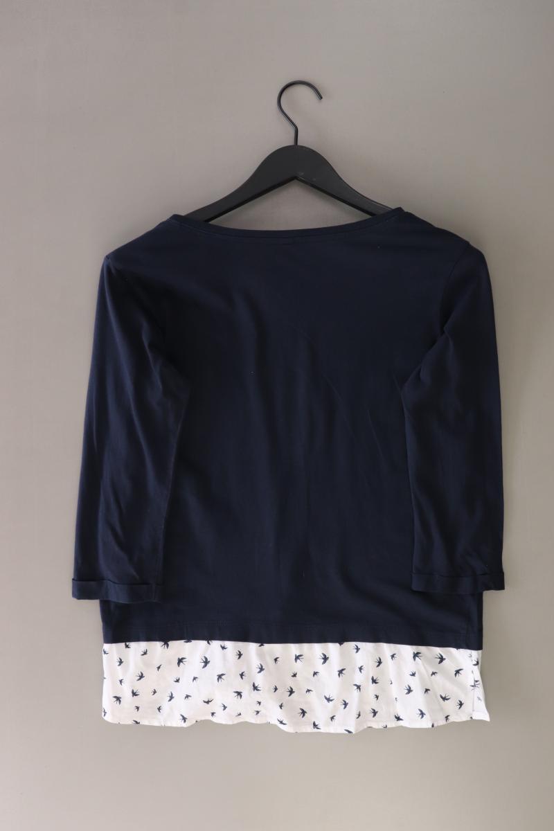 Jean Pascale Shirt Gr. S 3/4 Ärmel blau aus Baumwolle
