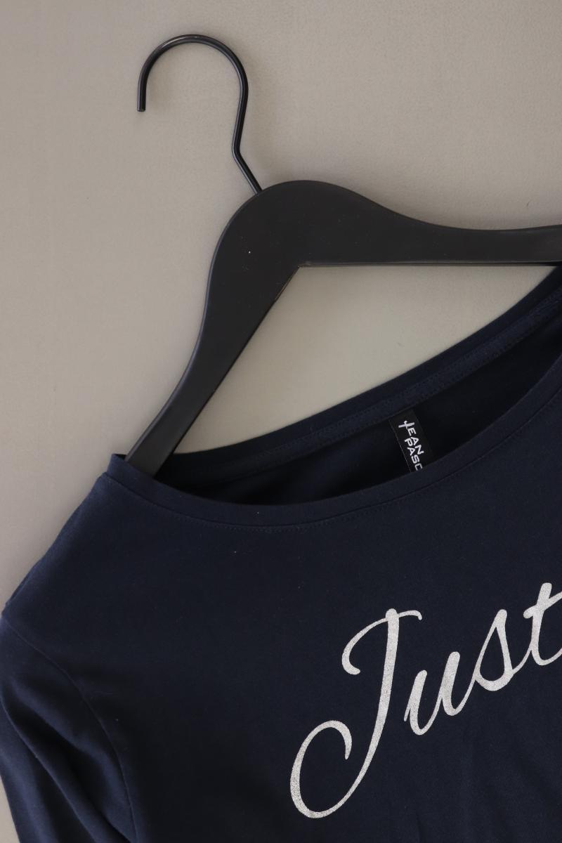 Jean Pascale Shirt Gr. S 3/4 Ärmel blau aus Baumwolle