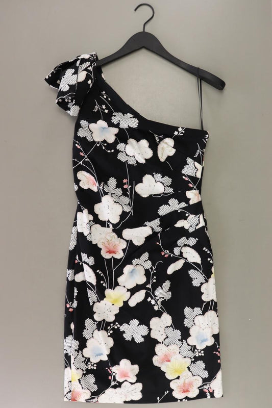 Oasis One-Shoulder-Kleid Gr. 36 mit Blumenmuster Träger schwarz