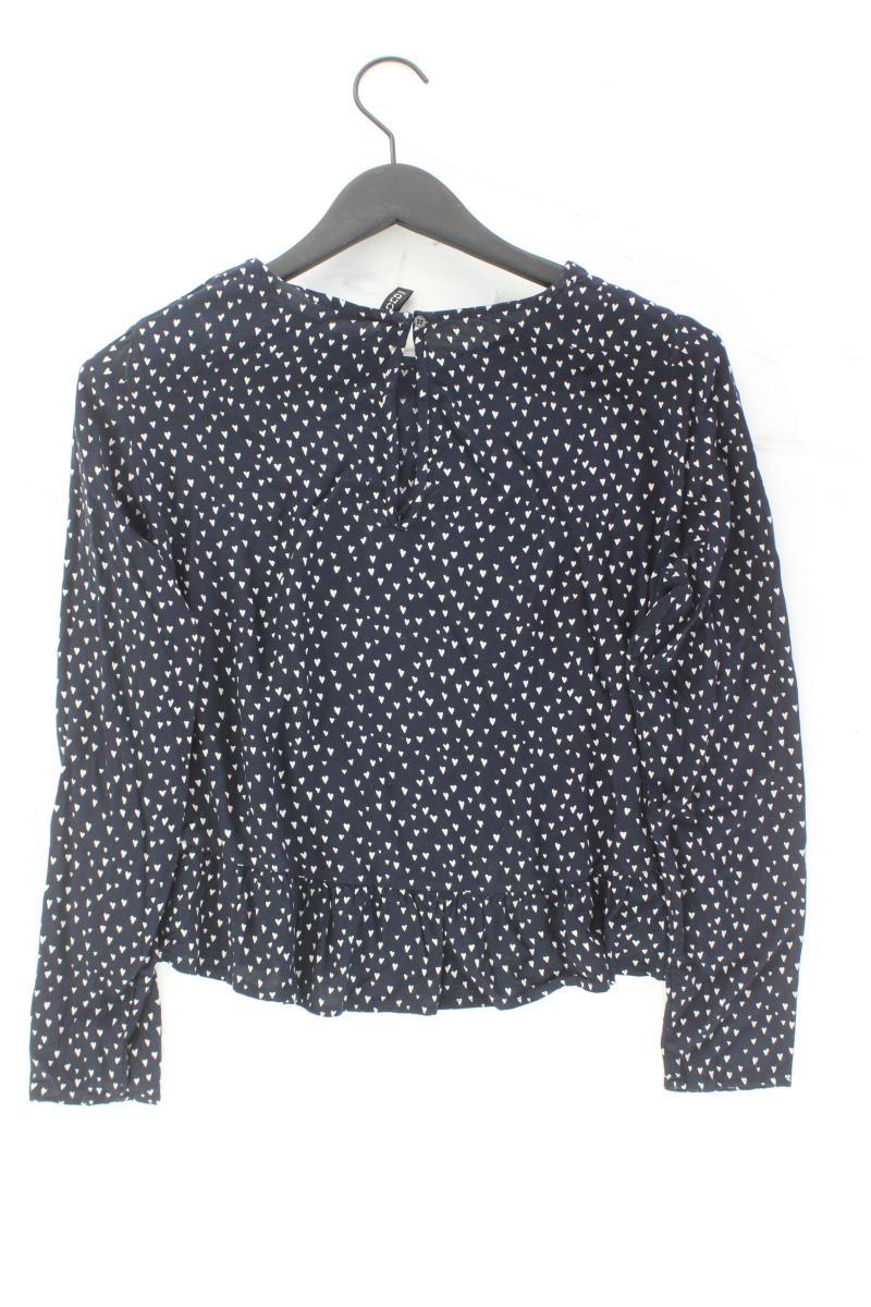 H&M Langarmbluse Gr. 38 blau aus Viskose