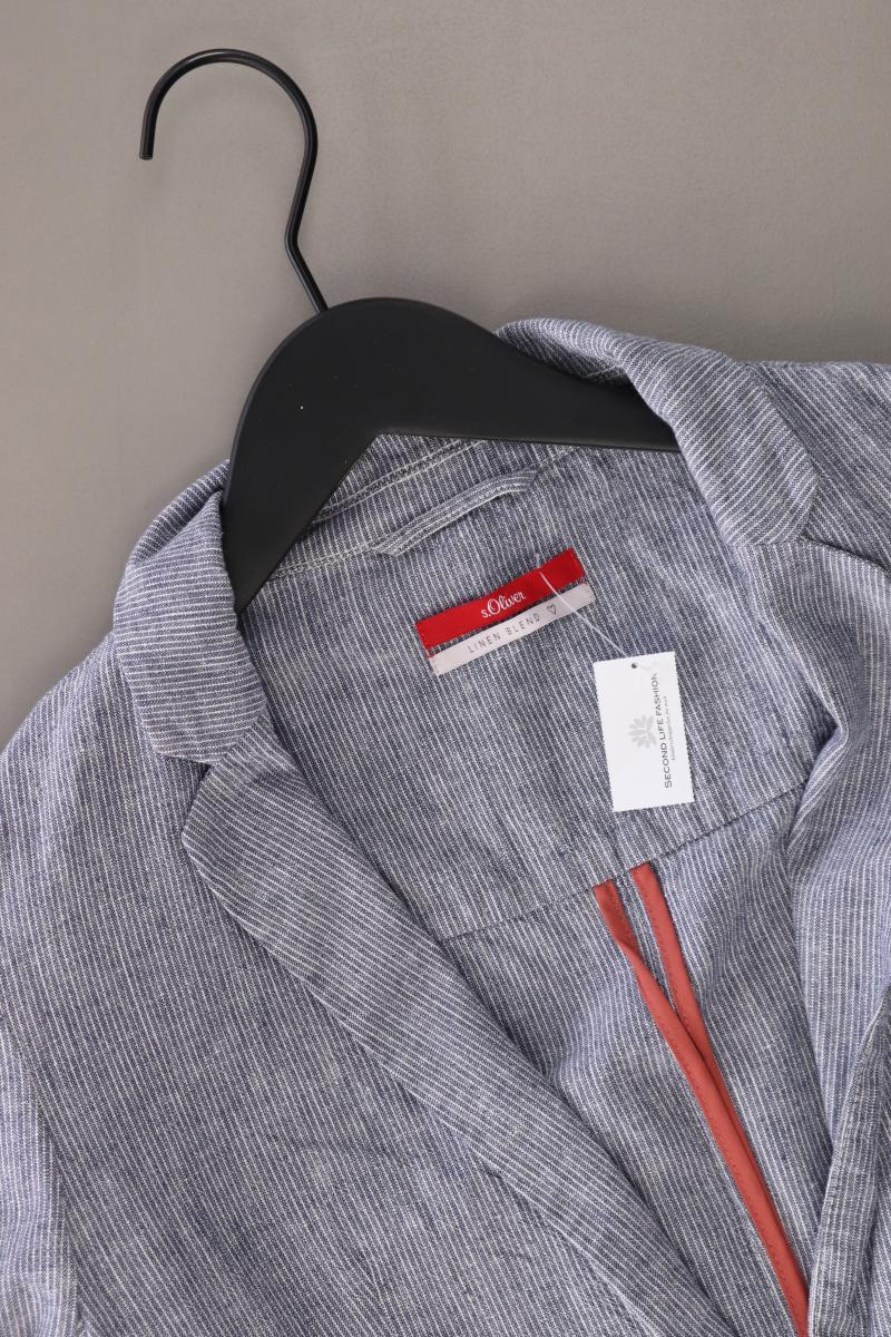 s.Oliver Blazer mit Leinen Gr. 40 gestreift blau