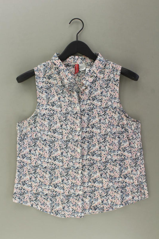 H&M Ärmellose Bluse Gr. 38 mit Blumenmuster mehrfarbig aus Baumwolle