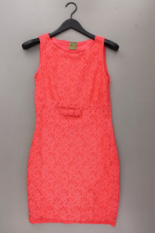 Lykkelig Spitzenkleid Korallrot Gr. 34 Ärmellos pink aus Baumwolle