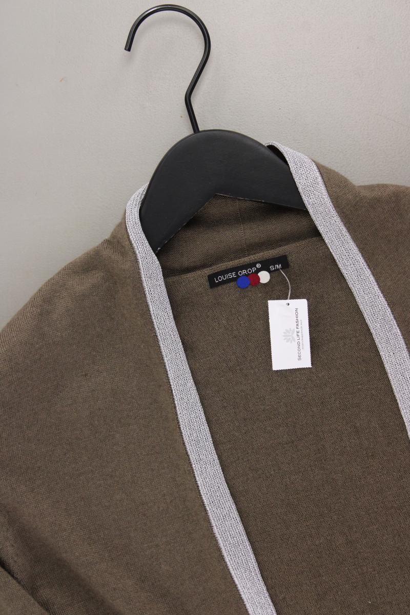 Louise Orop Cardigan mit Wolle Gr. S/M Langarm braun aus Modal