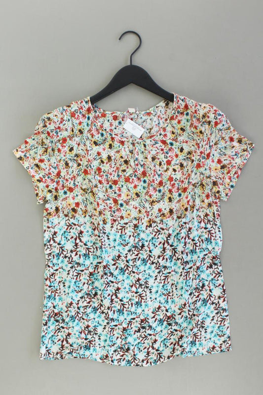 Esprit Kurzarmbluse Gr. 38 mit Blumenmuster mehrfarbig