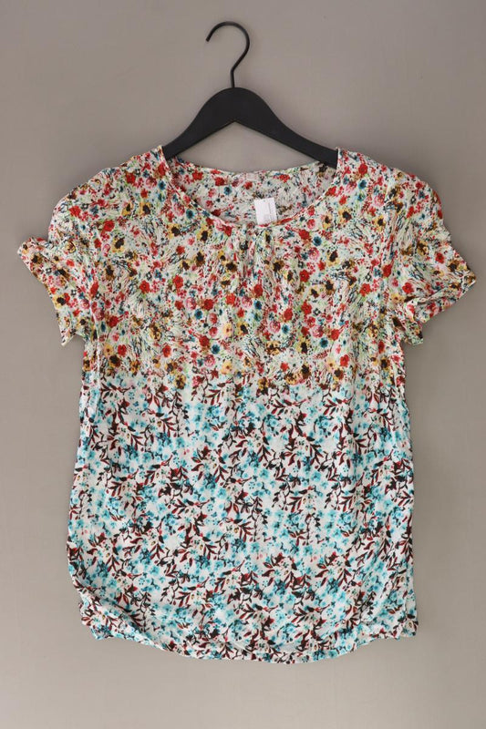 Esprit Kurzarmbluse Gr. 38 mit Blumenmuster mehrfarbig