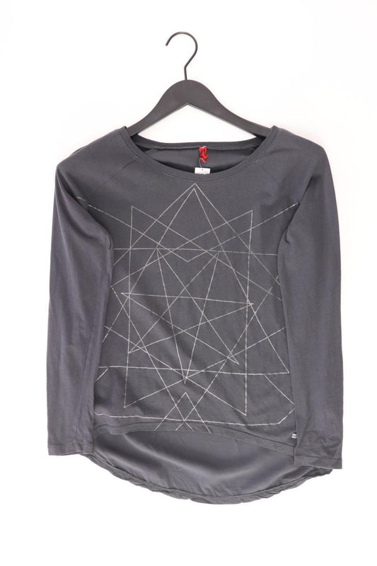 QS by s.Oliver Longsleeve-Shirt Gr. XS Langarm grau aus Viskose