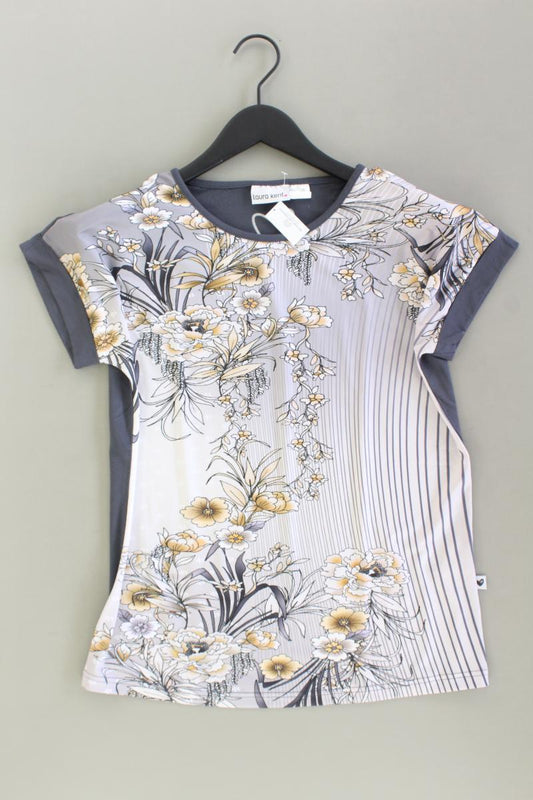 Printshirt Gr. 36 mit Blumenmuster Kurzarm mehrfarbig aus Viskose