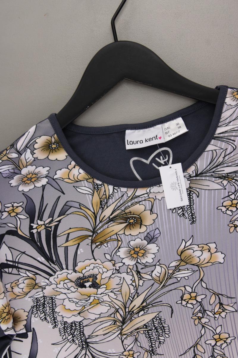 Laura Kent Kurzarmbluse Gr. 36 mit Blumenmuster neuwertig mehrfarbig aus Viskose