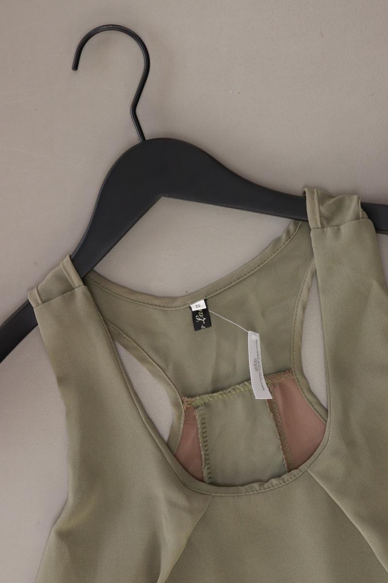 Ärmellose Bluse Gr. S olivgrün aus Polyester