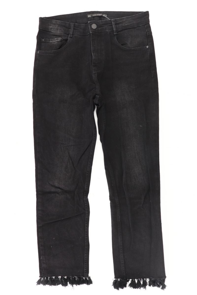 Zara Straight Jeans Gr. 36 schwarz aus Baumwolle