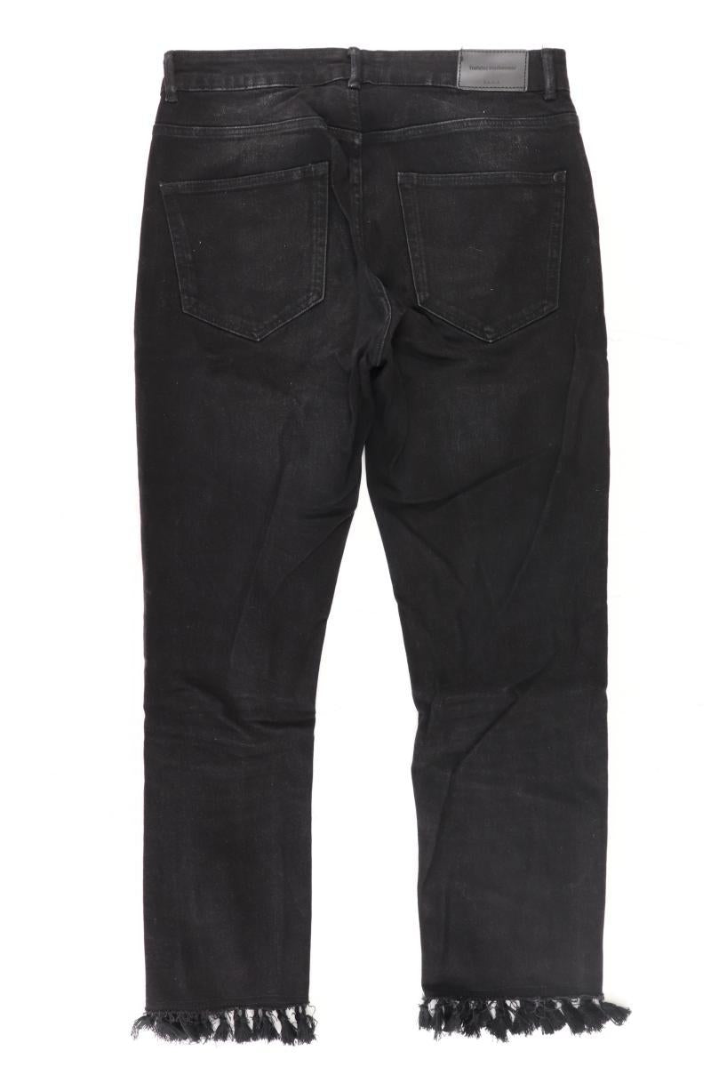 Zara Straight Jeans Gr. 36 schwarz aus Baumwolle