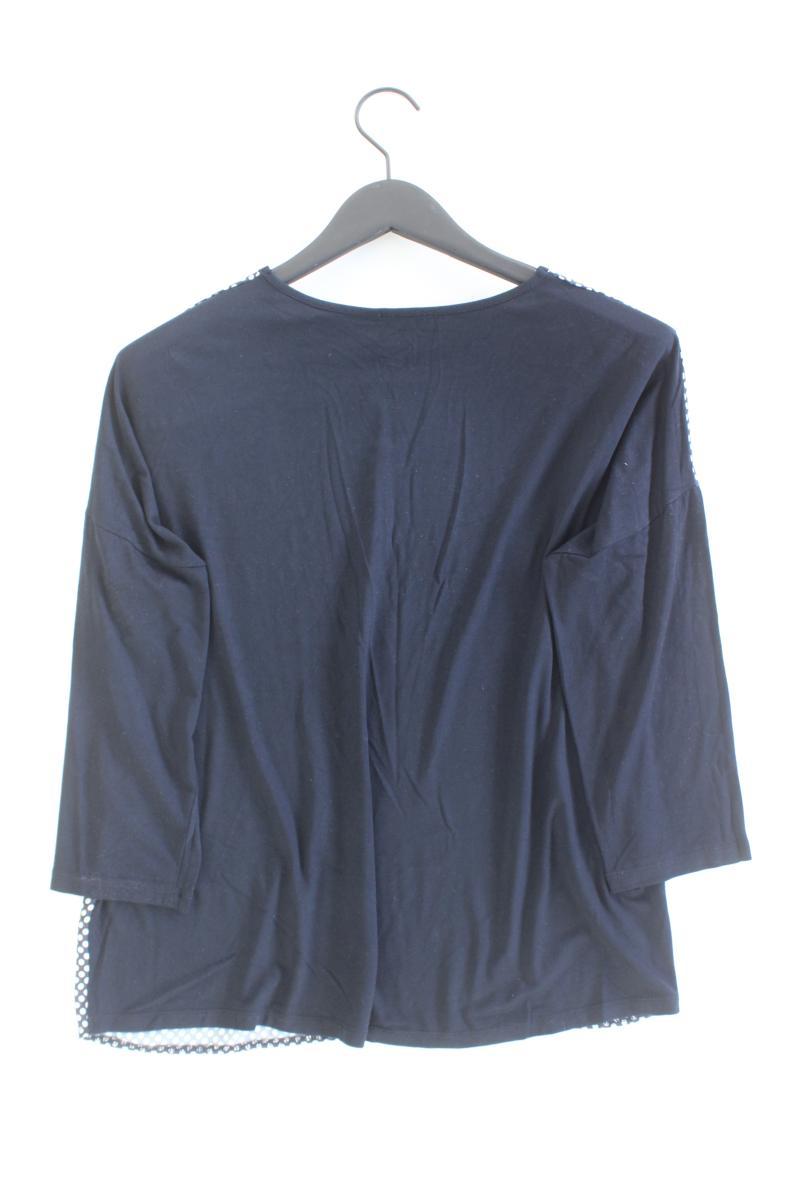 More&More Oversize-Shirt Gr. 40 gepunktet 3/4 Ärmel blau aus Viskose