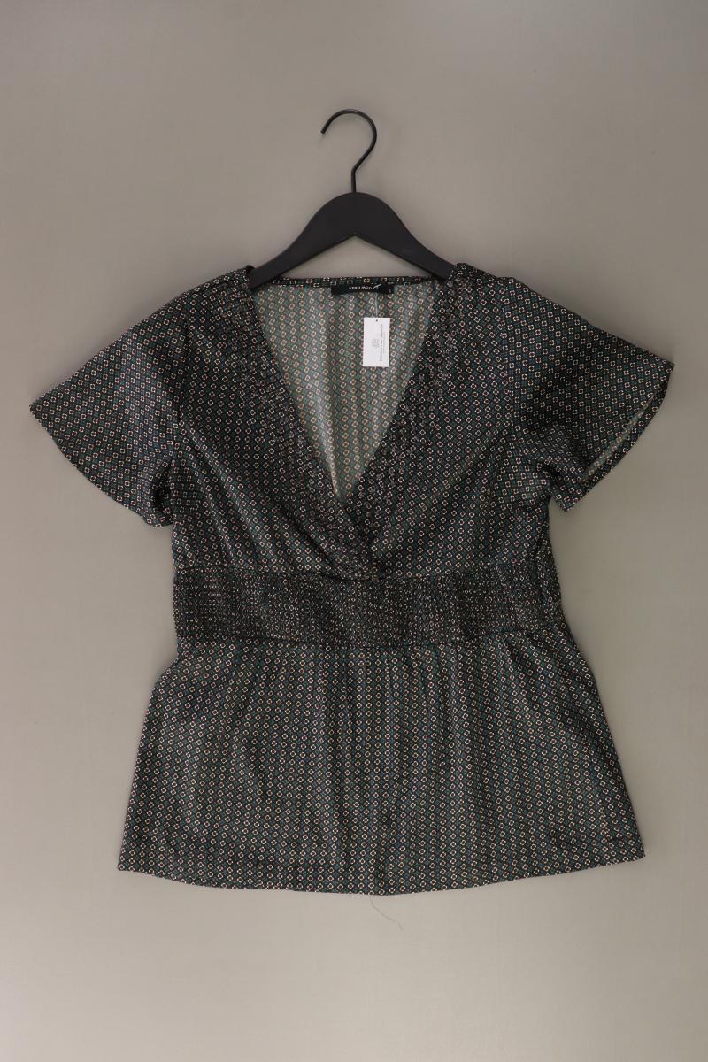 Vero Moda Satin Bluse Gr. S Kurzarm braun aus Polyester