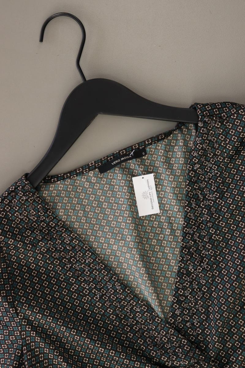 Vero Moda Satin Bluse Gr. S Kurzarm braun aus Polyester