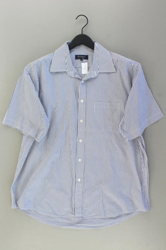 Kurzarmhemd für Herren Gr. Hemdgröße 43/44 gestreift blau