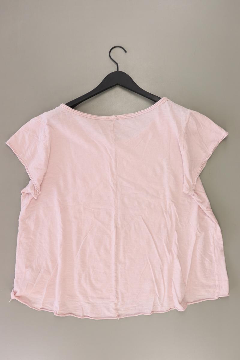 New Collection Printshirt Gr. 48 Kurzarm rosa aus Baumwolle