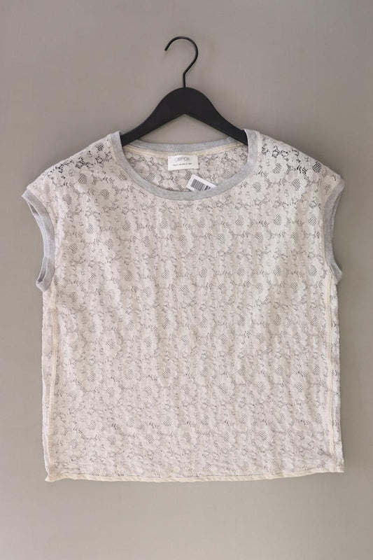 Cartoon Spitzenshirt Gr. M Kurzarm creme