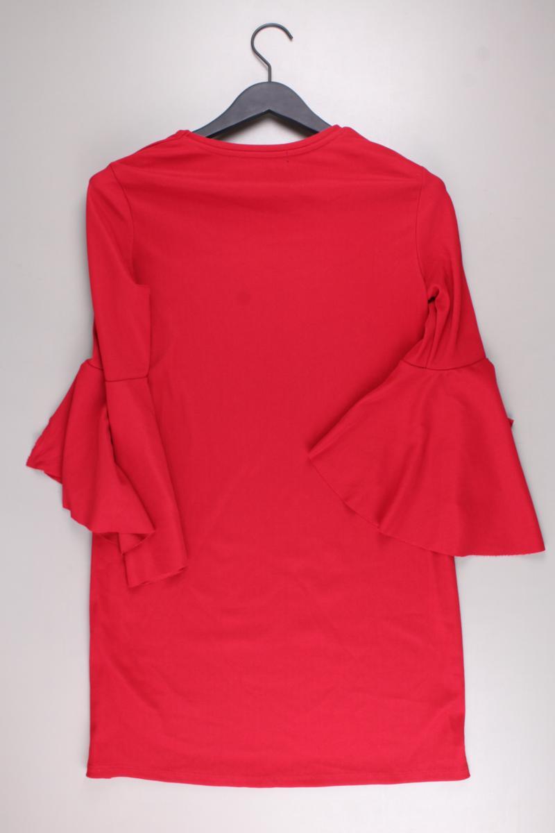 Bershka Midikleid Gr. M Weite Ärmel rot aus Polyester