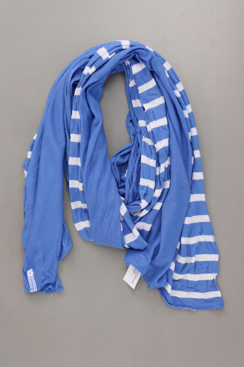 Schal gestreift blau