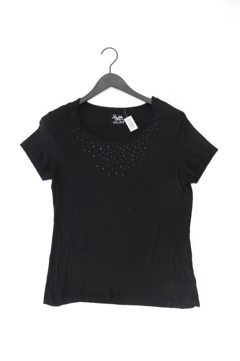 T-Shirt Gr. 42 Kurzarm schwarz aus Viskose