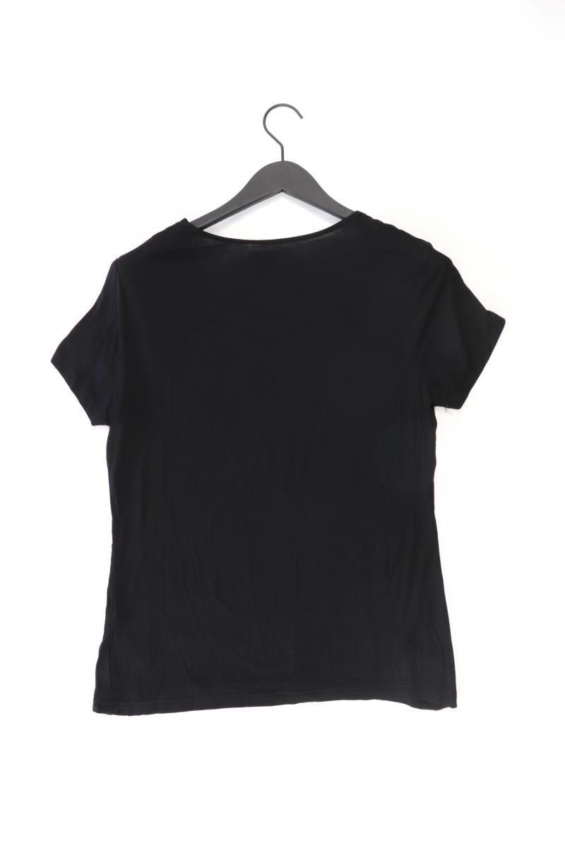 T-Shirt Gr. 42 Kurzarm schwarz aus Viskose