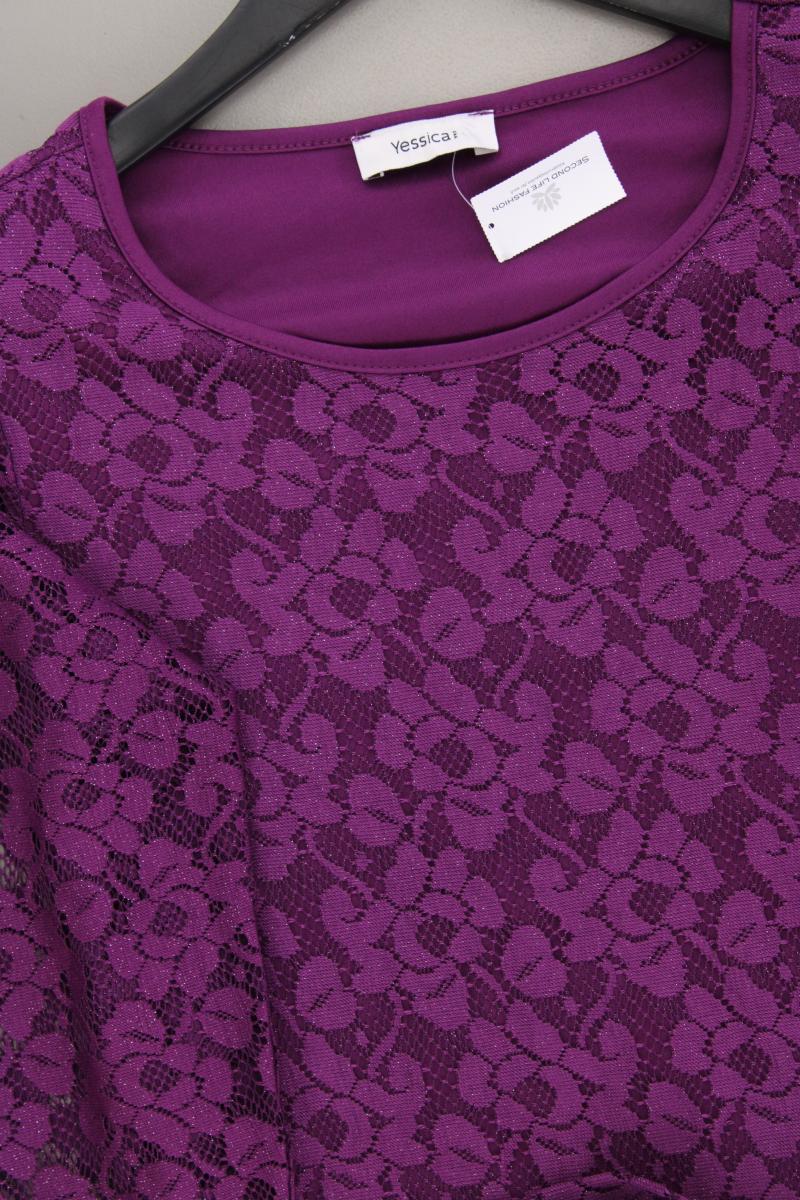 Yessica Spitzenkleid Gr. 32/34 3/4 Ärmel lila aus Polyester