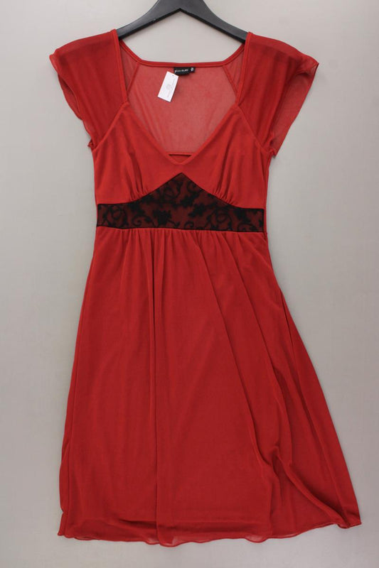 Bodyflirt Kleid Gr. 32/34 Kurzarm rot aus Polyester