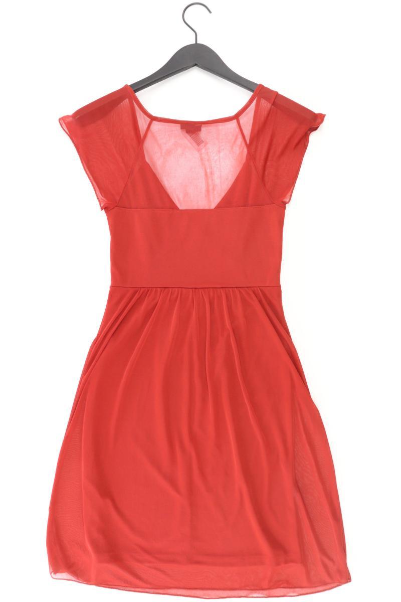 Abendkleid Gr. 32 Kurzarm rot aus Polyester