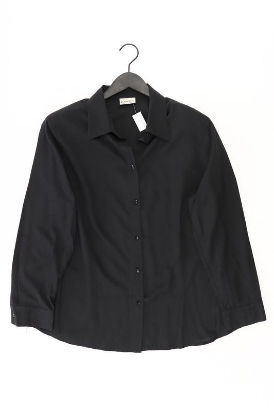 Langarmbluse Gr. 48 Vintage schwarz aus Polyester