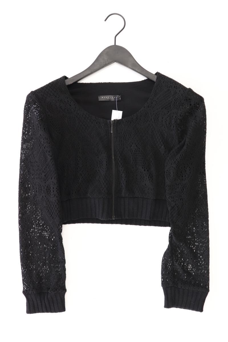 Strickjacke Gr. S Langarm schwarz aus Polyester