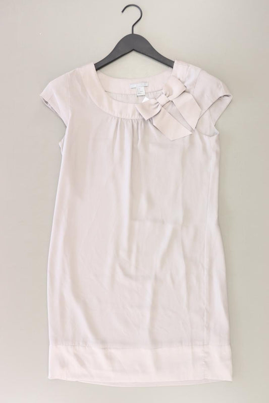 H&M Abendkleid Gr. 36 Kurzarm grau aus Polyester