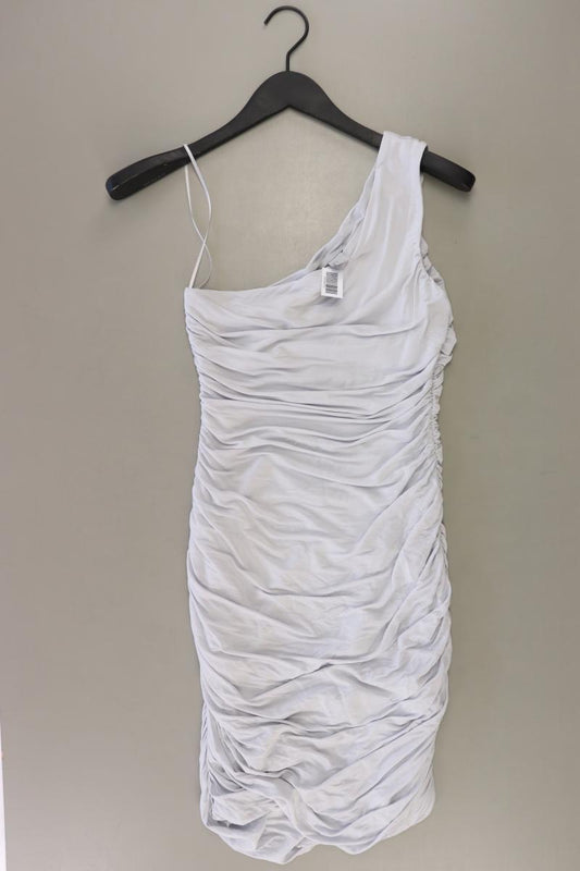 H&M One-Shoulder-Kleid Gr. S Ärmellos grau aus Viskose