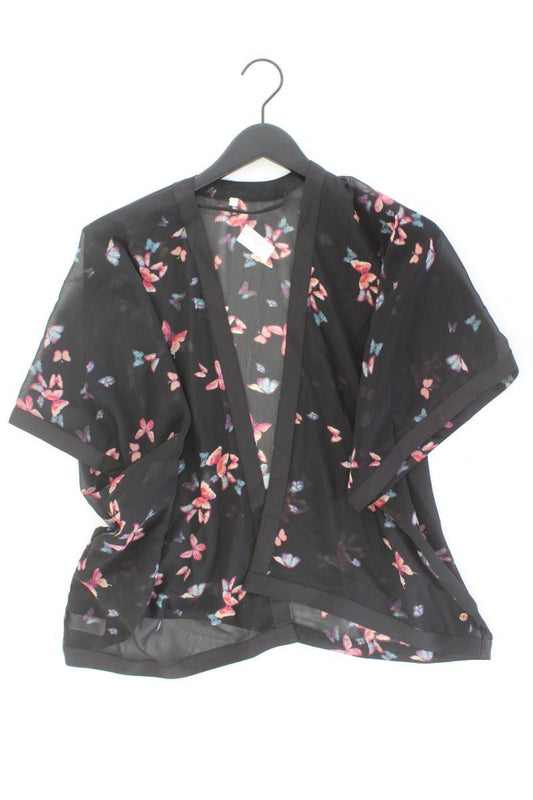 Cardigan Gr. M mit Blumenmuster Weite Ärmel mehrfarbig aus Polyester