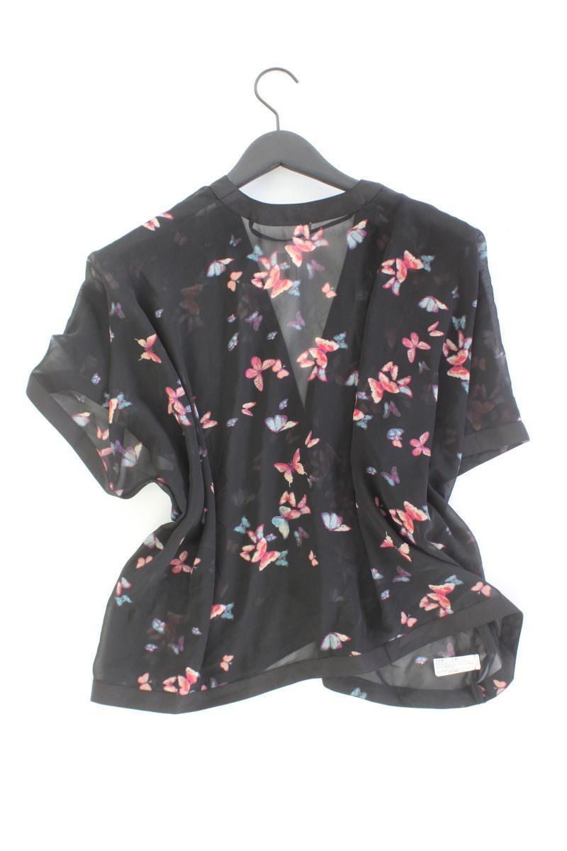 Cardigan Gr. M mit Blumenmuster Weite Ärmel mehrfarbig aus Polyester