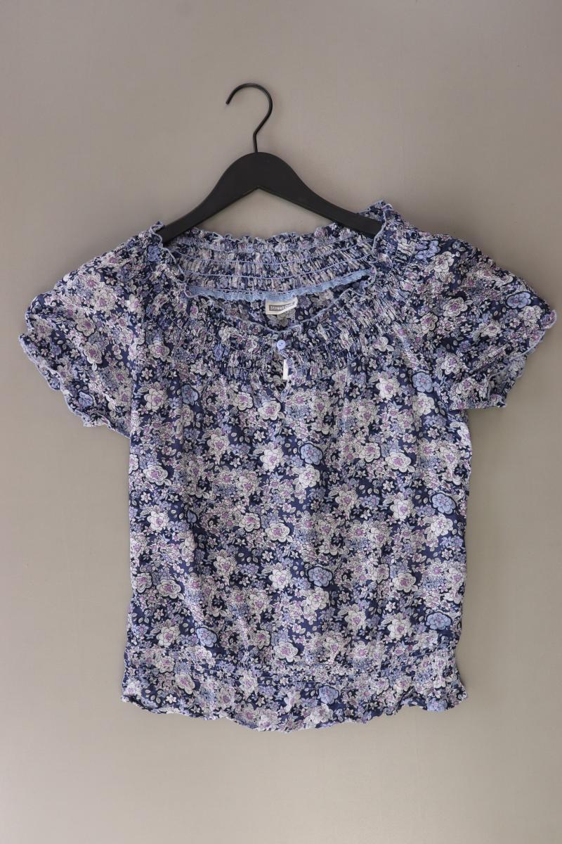 Street One Kurzarmbluse Gr. 38 mit Blumenmuster blau