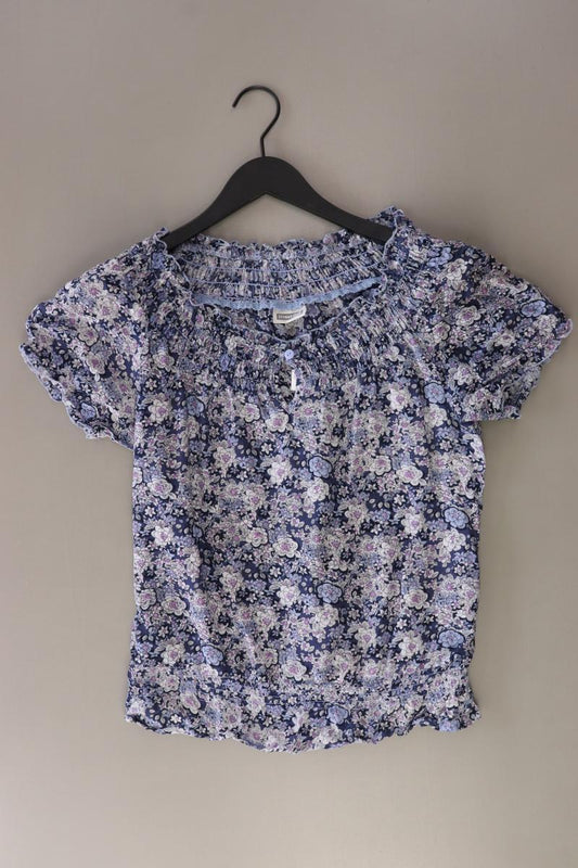 Street One Kurzarmbluse Gr. 38 mit Blumenmuster blau