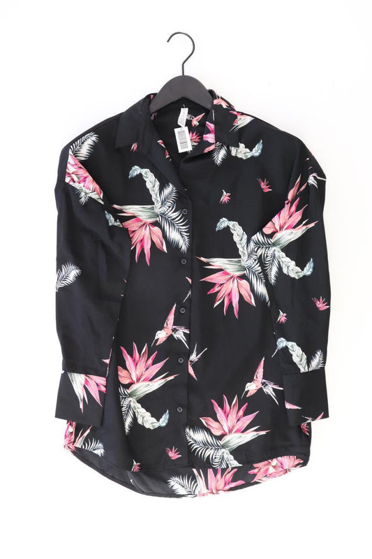 Amisu Oversize Bluse Gr. XS mit Blumenmuster Langarm mehrfarbig aus Polyester