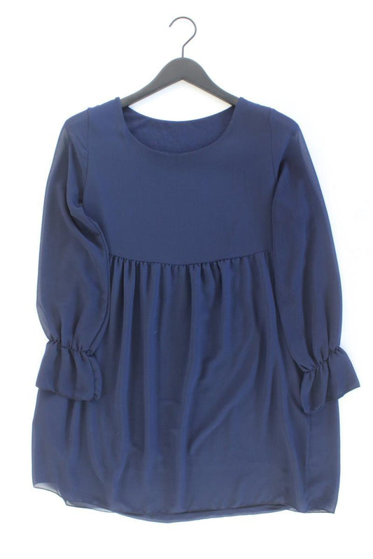 Langarmkleid Gr. M blau aus Polyester
