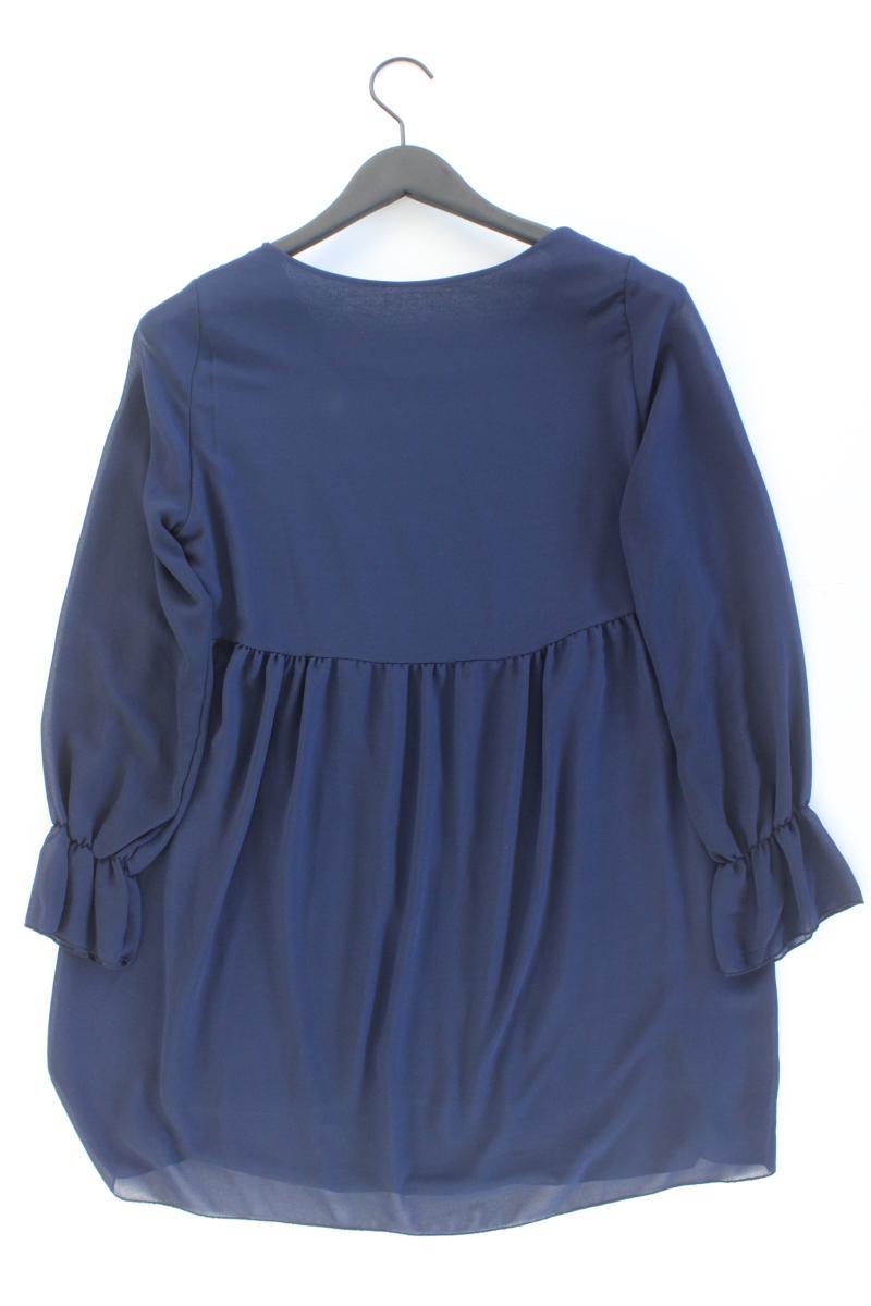 Langarmkleid Gr. M blau aus Polyester