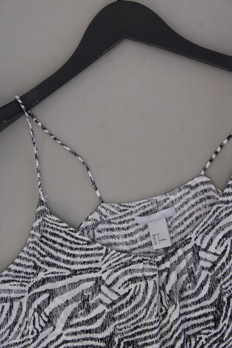 H&M Chiffon Top Gr. 34 Träger grau