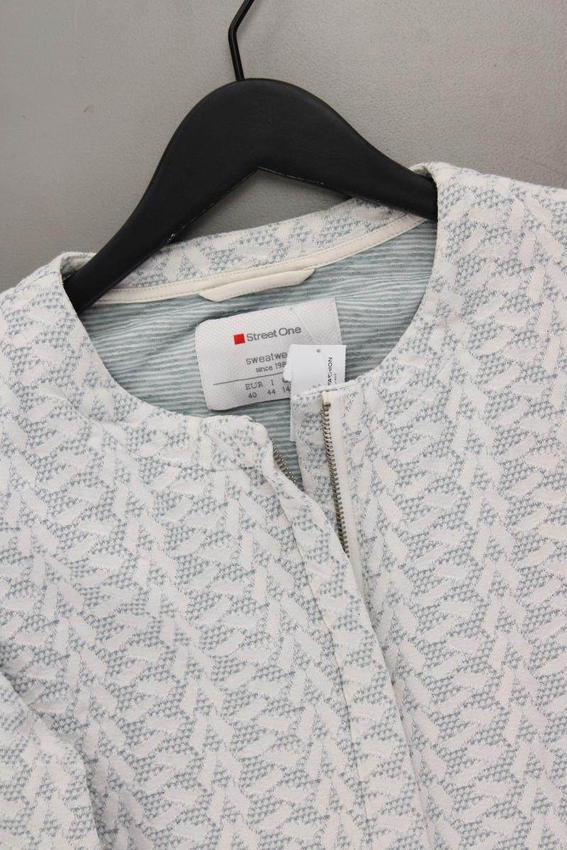 Street One Classic Cardigan Gr. 40 3/4 Ärmel blau aus Baumwolle