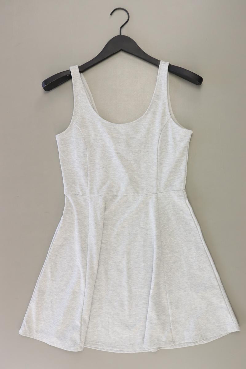 H&M Jerseykleid Gr. 40 Träger grau aus Polyester