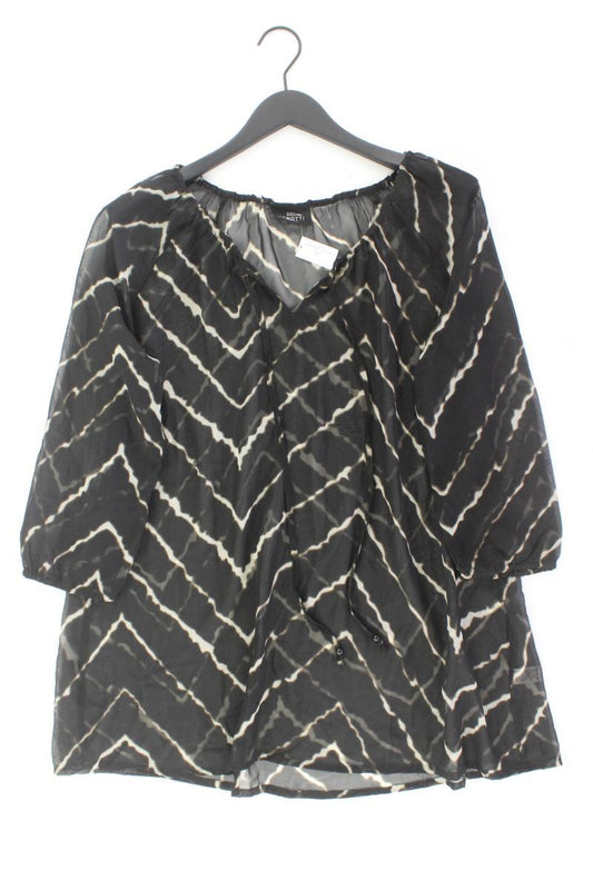 Bluse Gr. 40/44 3/4 Ärmel schwarz aus Polyester