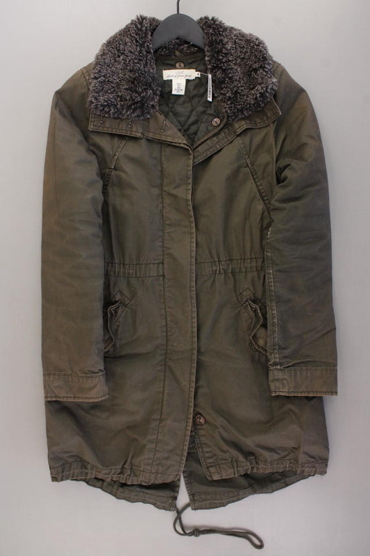 H&M L.O.G.G. Parka Gr. 34 olivgrün aus Baumwolle