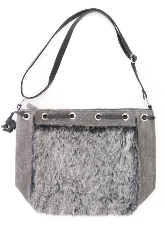 Schultertasche grau