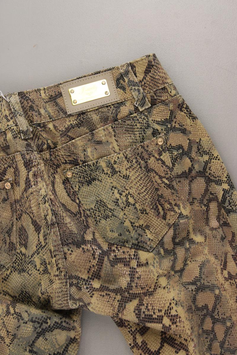 J-Welly Denim Hose Gr. 34 mit Tierdruck braun aus Baumwolle
