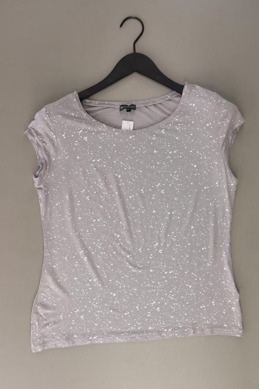 Laura Scott T-Shirt Gr. 42 Kurzarm silber aus Viskose